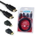 Kabel HDMI 3 In 1 HDMI, Mini Hdmi, Micro Hdmi
